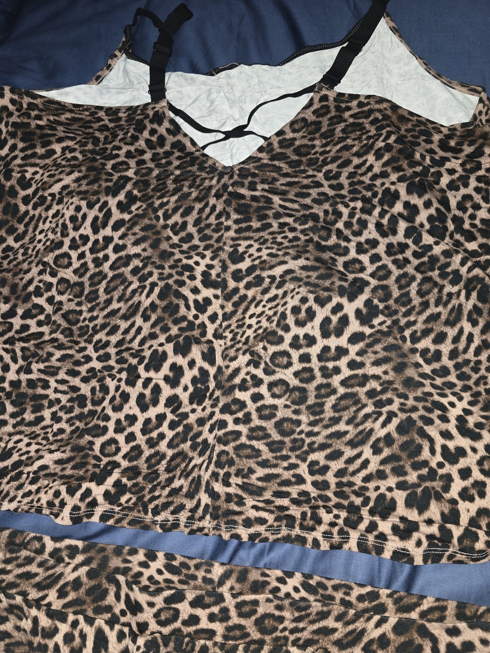 torrid Leopard Print Pajama Set in Tan and Black - Picture 4 of 6